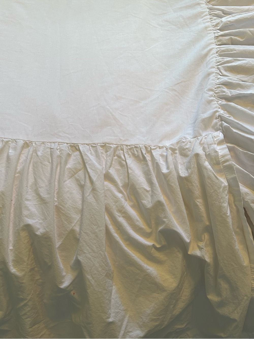 Simply Shabby Chic White Ruffled Bed Skirt
